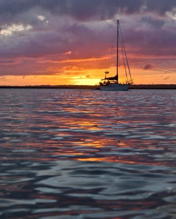 sunset sail coastal art