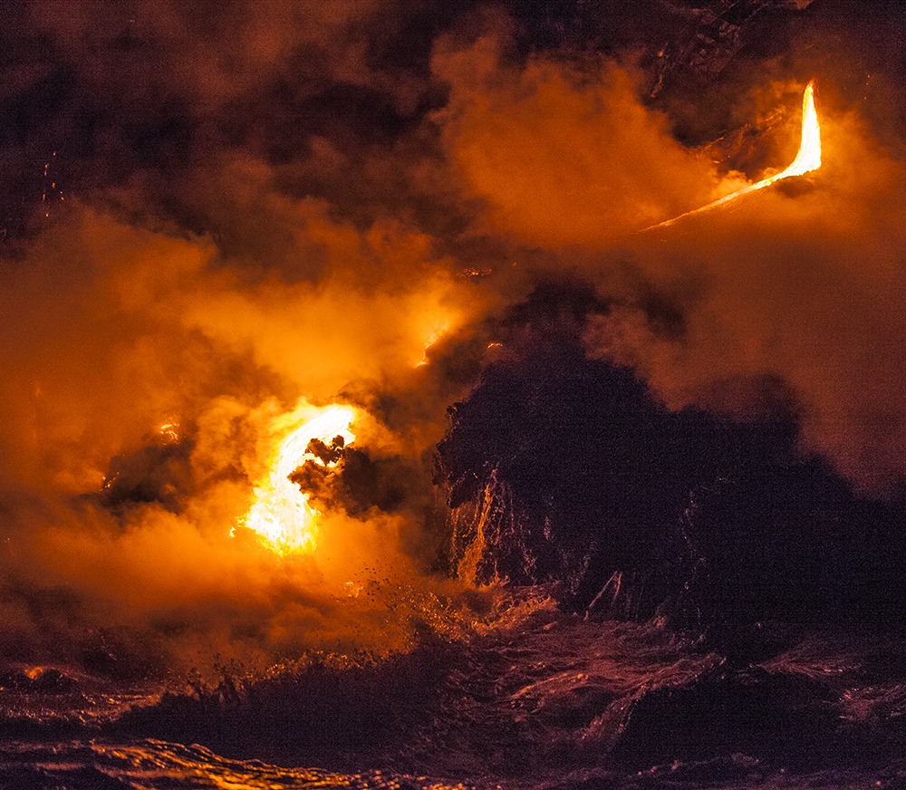 lava flow volcano art