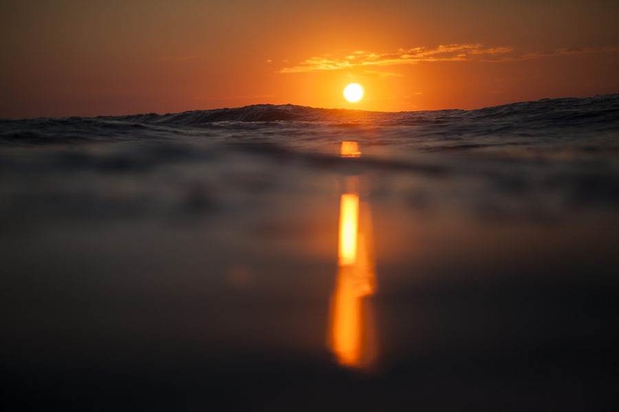 "Morning Beams" Sunset Surf Art