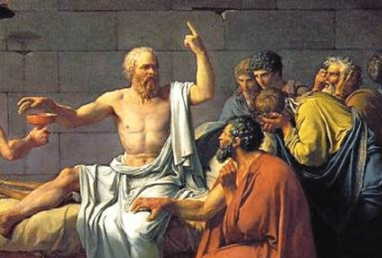 Socrates before he drinks the hemlock 399 BC