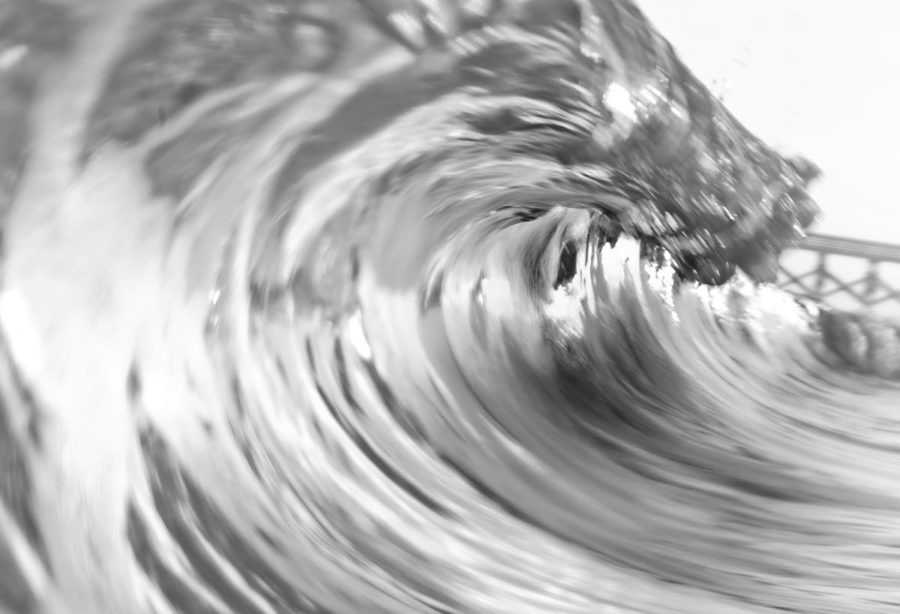 Thickened Waters Black and White Surf Photography