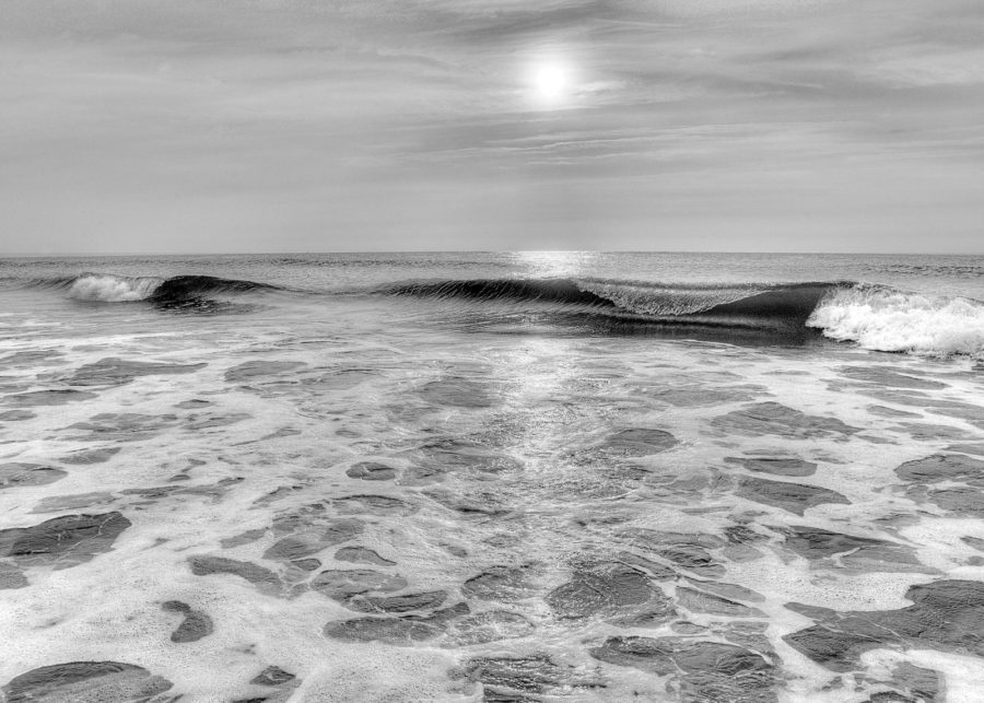 Cosmic Vibrations Black and White Coastal Photography