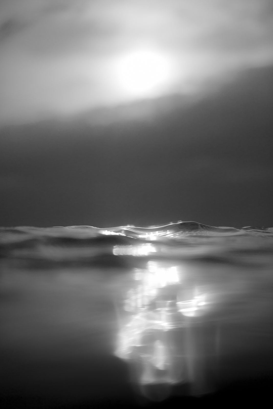 Gleaming Black and White Surf Photography