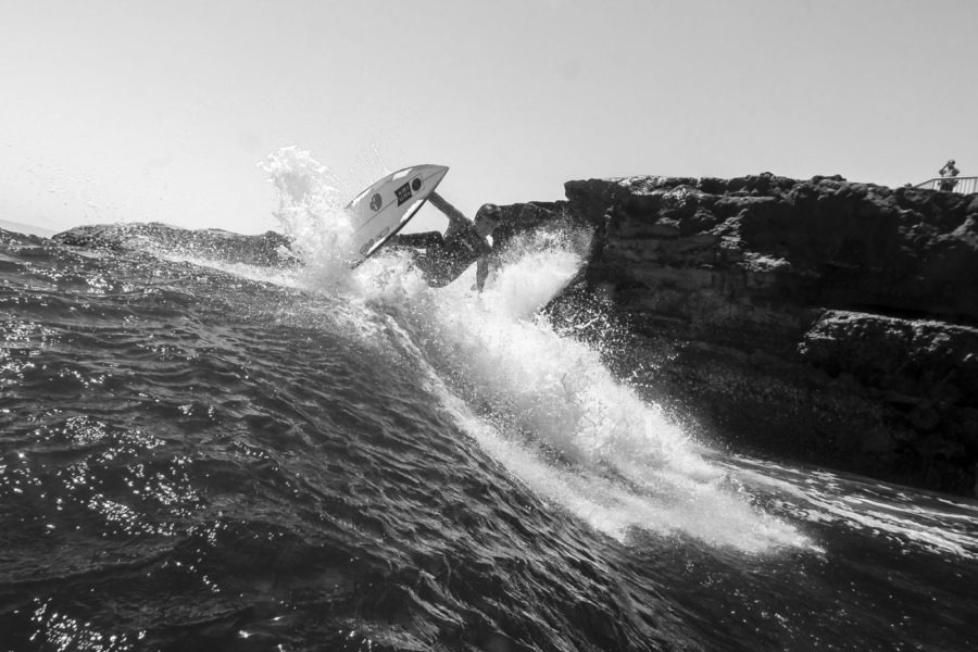 Top to Bottom Black and White Surf Photography